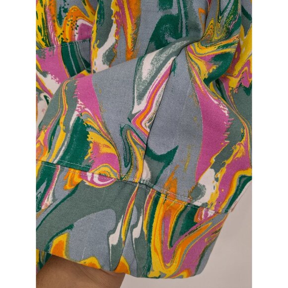 BP Hoodie Unisex Size M Pullover Swirl Marble Abstract Streetwear Athleisure 90s - Picture 6 of 11